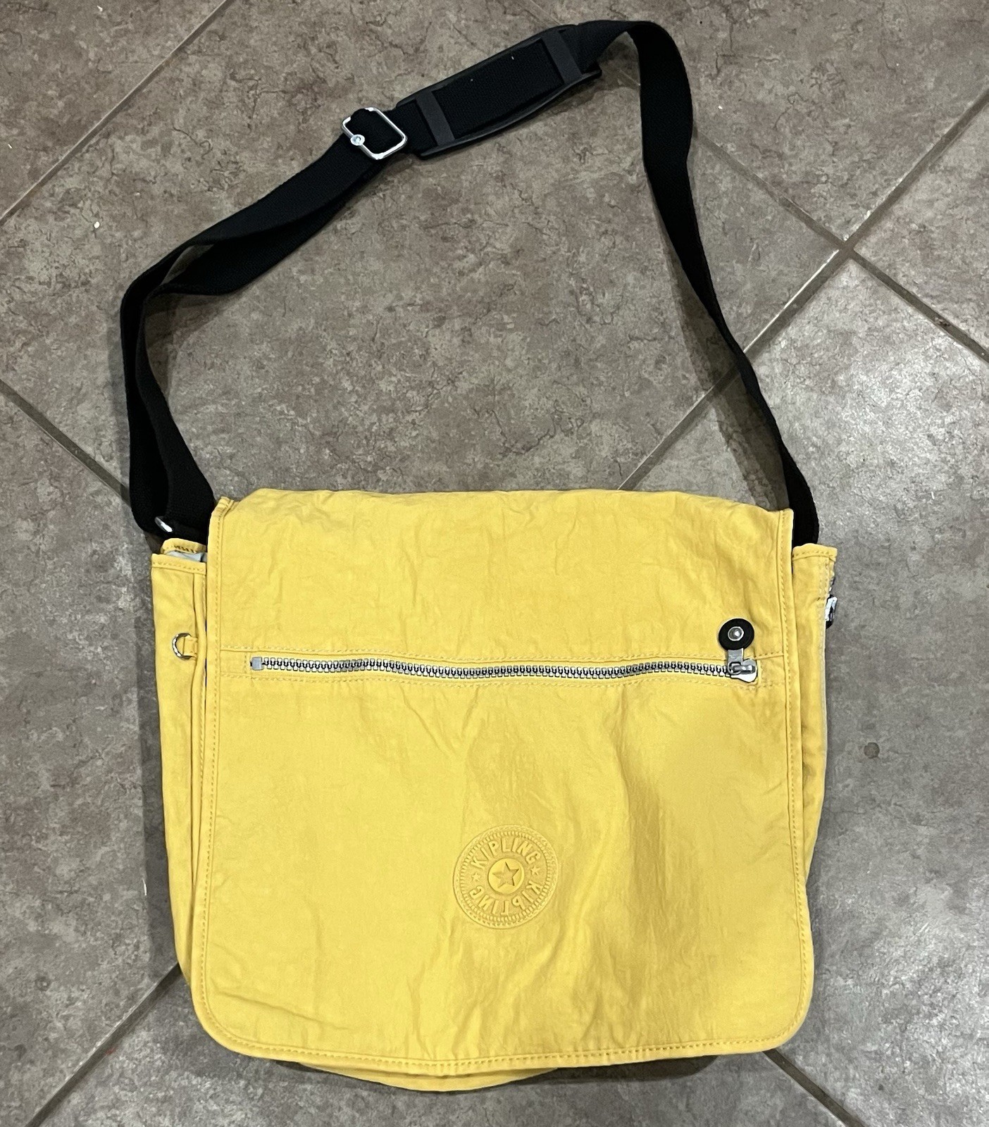Kipling Yellow Messenger Bag Backpack Expandable - image 1