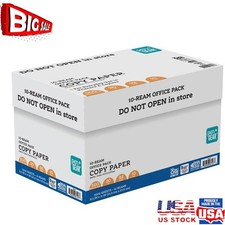 8.5"x11" Copy Paper 92 Bright White 20lb 10 Ream Case 5000 Sheets Letter Paper