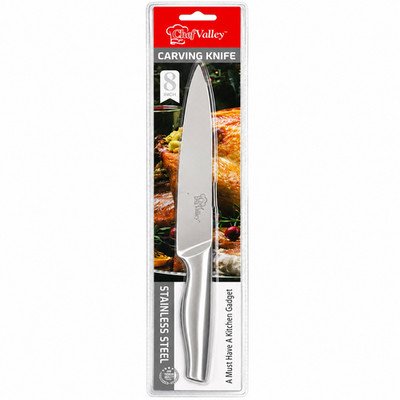 8'' Stainless Steel Carving Knife Meat Fish Poultry Fruit Slicing Kitchen
