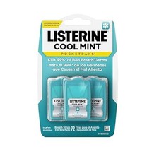 Listerine PocketPaks Cool Mint Breath Strips - 3 Packs, Sugar-Free Oral Care