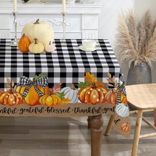 cusugbaso Fall Tablecloth 60x120 for Recatangle Table - Vintage Fall Decor ...