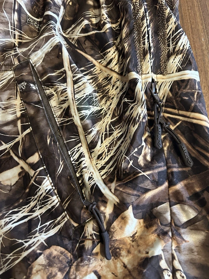 Drake Waterfowl Camouflage Jacket with Hood Size Large Full Zip Hunting - Image 4 of 4