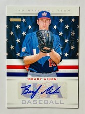 2013 USA Box Set Rookie Autograph Brady Aiken /499 RC Auto Baseball No. 1 Indian