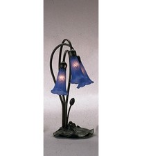 Meyda Tiffany 13746 Stained Glass / Tiffany Desk Lamp - Blue
