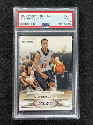 2009 Panini Prestige Basketball Stephen Curry #207 Rookie RC Warriors PSA 9 Mint
