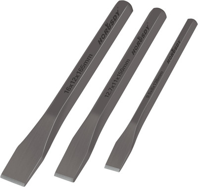 3-Piece Heavy-Duty Cold Chisel Set, 3/8'', 1/2'', 5/8'' Metal Chisels, Drop-Forged