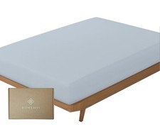 100 Organic Cotton 1 King Size Fitted Sheet Only 300 Thread Count Sateen W...