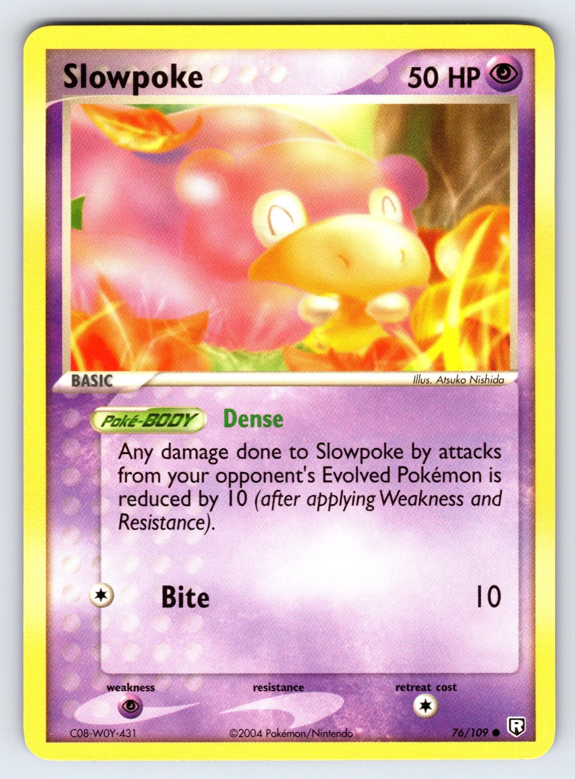 Slowpoke 76/109 2004 EX Team Rocket Returns Pokemon Card TCG Common - Nm/Vlp
