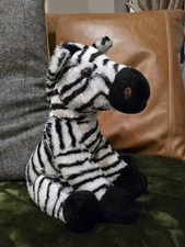 Ravensden Zebra Plush Soft Toy Realistic Stuffed Animal 25cm Striped Wildlife