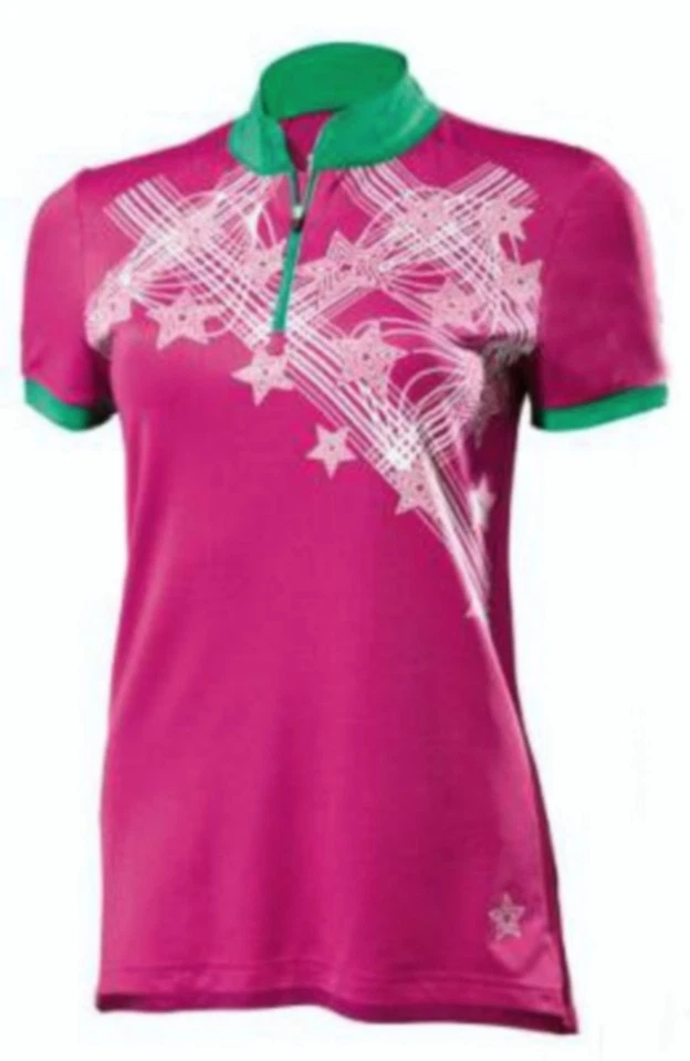 CRIVIT Fahrrad Shirt PINK Striche Damen Gr. M 40/42 Fahrradtrikot Trikot Fahrradshirt