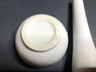 VINTAGE SMALL MORTAR & PESTLE WHITE PORCELAIN — photo 3