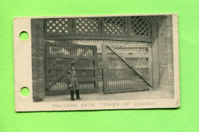 1927 NICOLAS SARONY & CO. CIGARETTES LINKS WITH THE PAST #27 TRAITORS' GATE