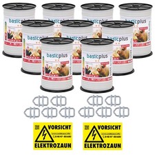 Weidezaunband 2250m 10mm Weideband Weidezaun Elektroband Elektrozaun Pferde Pony