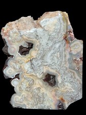 CRAZY LACE AGATE SLAB - UNPOLISHED Cabbing Lapidary Rough Rock Slice Mineral