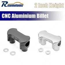 2" Riser 1-1/4" Top Cover Handlebar Clamp For Harley Dyna Low Rider Wide Glide