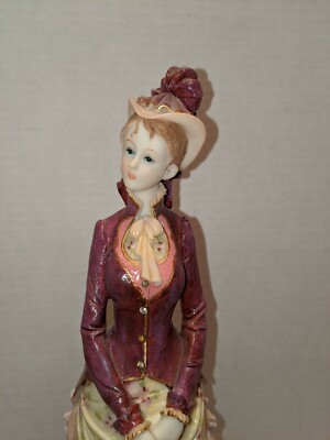 MONTEFIORI COLLECTION FIGURINE Victorian Lady with Umbrella 13.5