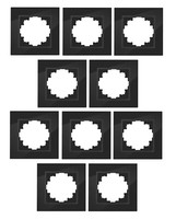 10Er Set Glas-Rahmen Mcpower Flair, 1-Fach, Schwarz