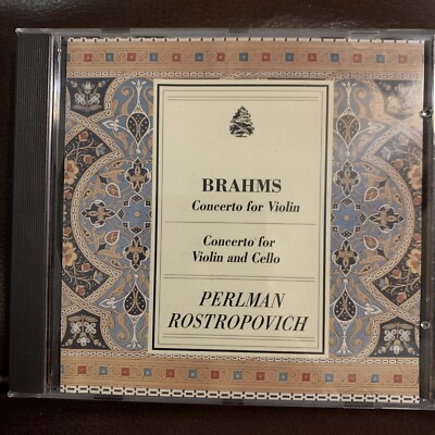 Brahms Violin Major D Op 77 Cello A Minor Op 102 Perlman Rostropovich