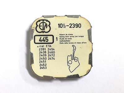 Mov ETA 2390 pieza recambio 445 Original Muelle de tirete Setting lever spring