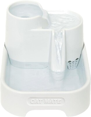 Cat Mate Trinkbrunnen für Katzen & kleine Hunde, 2 Liter, weiß   NEU
