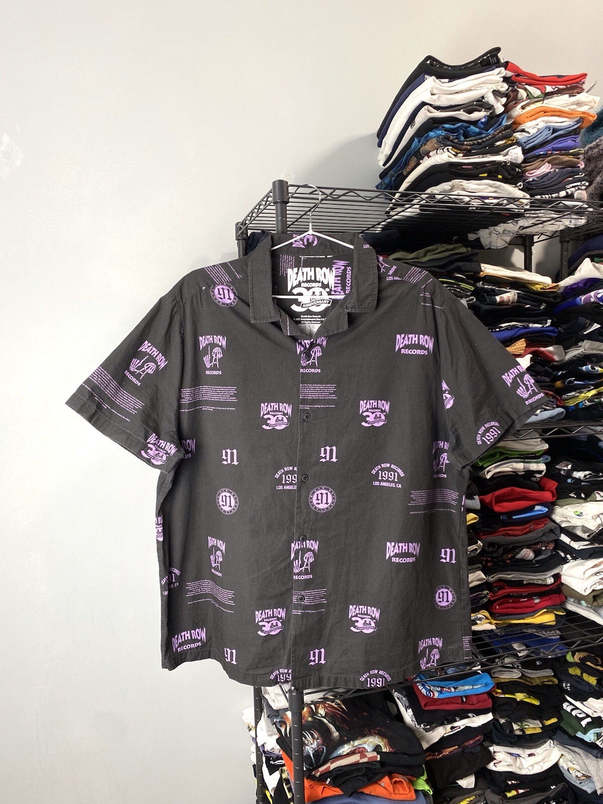 FILA T shirt maglietta stile vintage Death Row Records nera taglia L