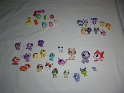 Littlest Pet Shop Lot of Approximately  30 Pieces also some Shopkins