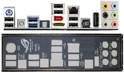 ATX Blende I/O shield Asus Crosshair IV 4 Formula io #63 Maximus III Gene new