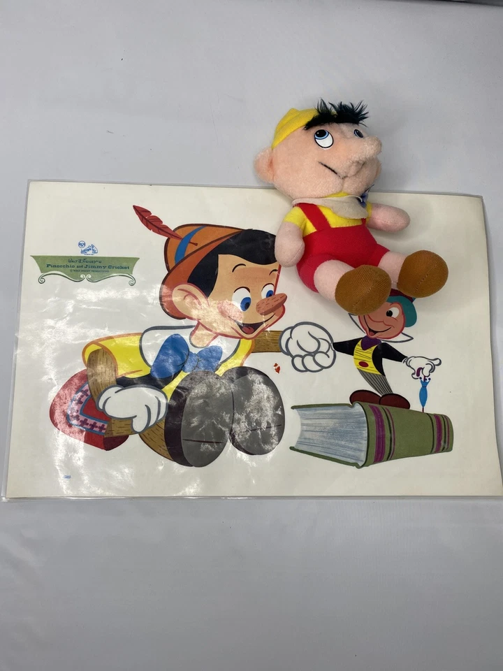 Lote de 2 CRÍQUETE VINTAGE PINÓQUIO DISNEY & PLACEMAT - Imagem 2 de 4