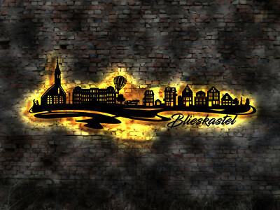 LED wall art city Blieskastel wall decal skyline wall sticker sticker book AK