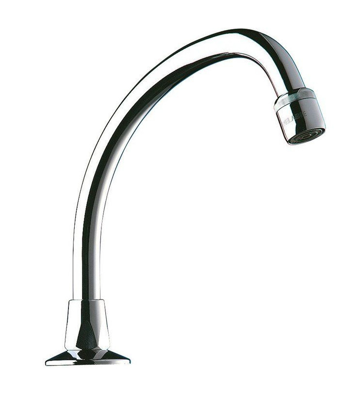 Bec de lavabo col de cygne Delabie 967152 en laiton finition chrome