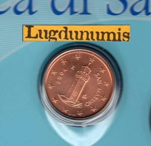 Pièces euro de Saint-Marin pour 1 Cent année 2004