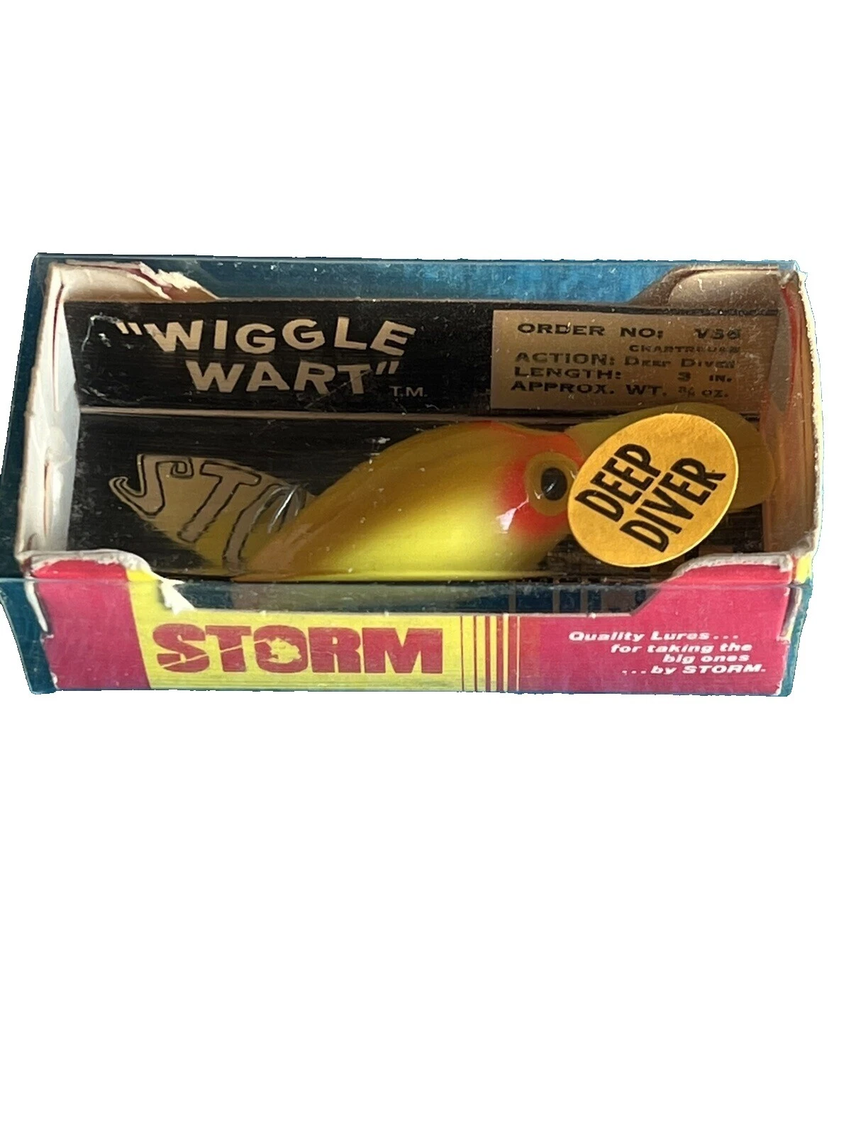Plástico Storm señuelos de pesca crankbait Vintage de colección