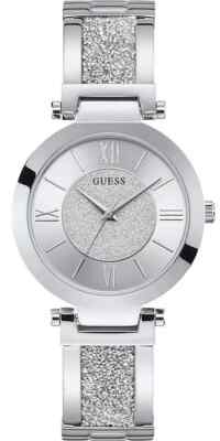 Guess Ladies Aurora Quartz Silver Dial Watch - W1288L1 NEW