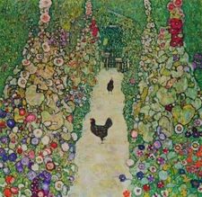 Gustav Klimt : Garden Path with Chickens : 1916 : Archival Quality Art Print