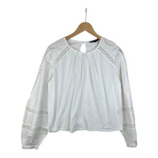 Banana Republic Women's Volume Sleeve Top Size Medium White