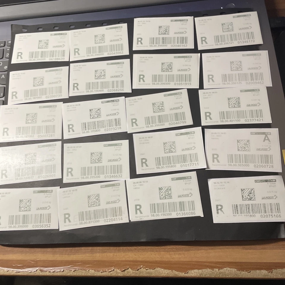 Schweiz Grossposten Einschreibelabel 113 R-Zettel - Bild 3 von 4