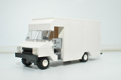 White box delivery Truck Custom Model Toy Built and Compatible with LEGO  Bricks