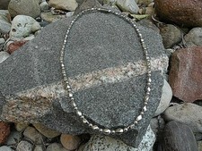 100 Silver Magnetic Hematite Anklet Necklace Bracelet 1 Row Handmade USA