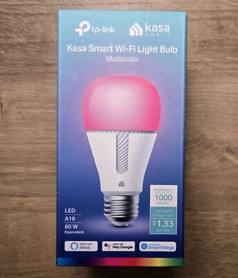 Kasa Smart Light Bulb - LED Multicolor Smart Wi-Fi Alexa Google 1000 Lumens A19