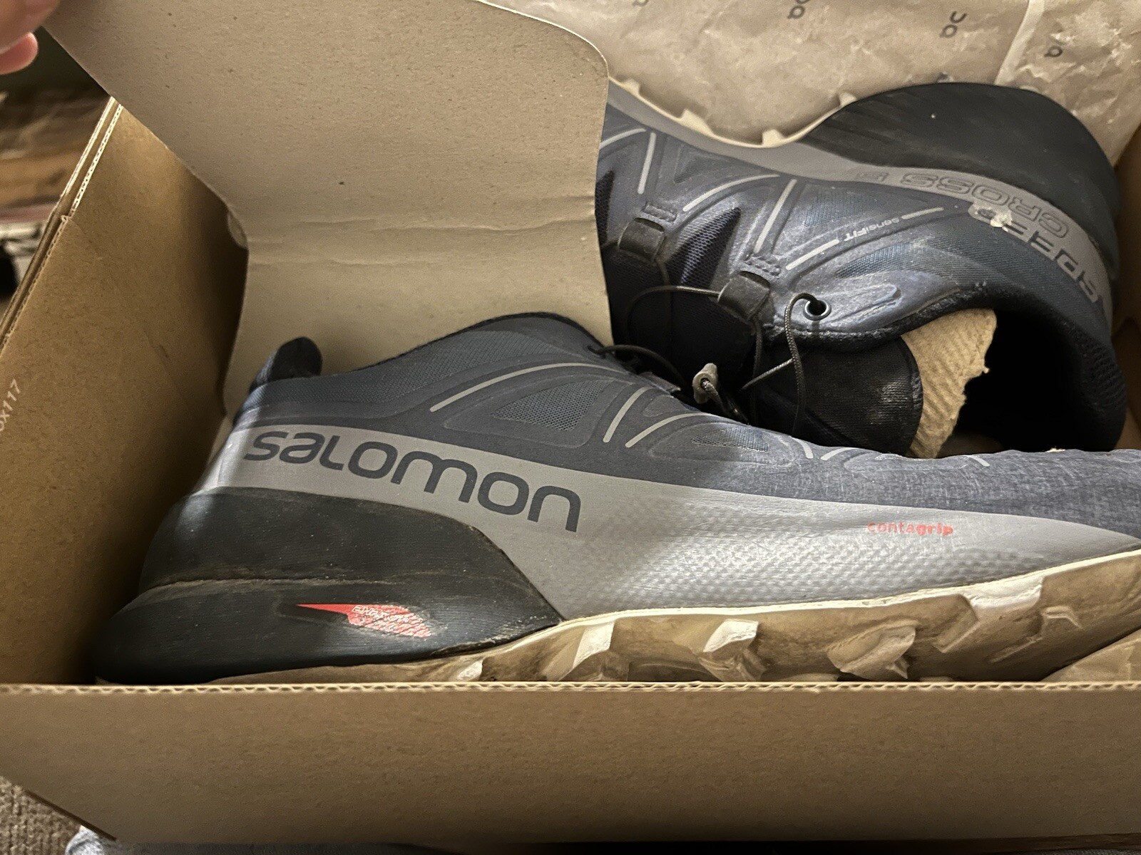Scarpe Salomon donna taglia 9 5 Speedcross 5 Trail Ortholite running usate