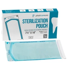 7.5" x 13" Self-Sealing Sterilization Pouches for Autoclave (Choose Quantity)