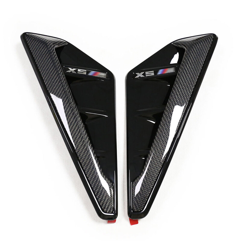 M Carbon Fiber Side Fender Vents Replacement Trim For BMW X5 M G05 F95 2019-2023