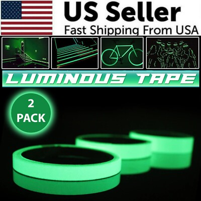 #ad 2PC Luminous Tape Self Adhesive Glow In The Dark Wall Sticker Fluorescent Light $7.99