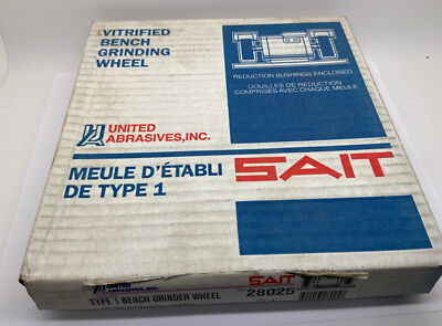 SAIT 28025 8''x1''x1'' A80X Bench Grinding Wheel Vitrified, 1-Pack