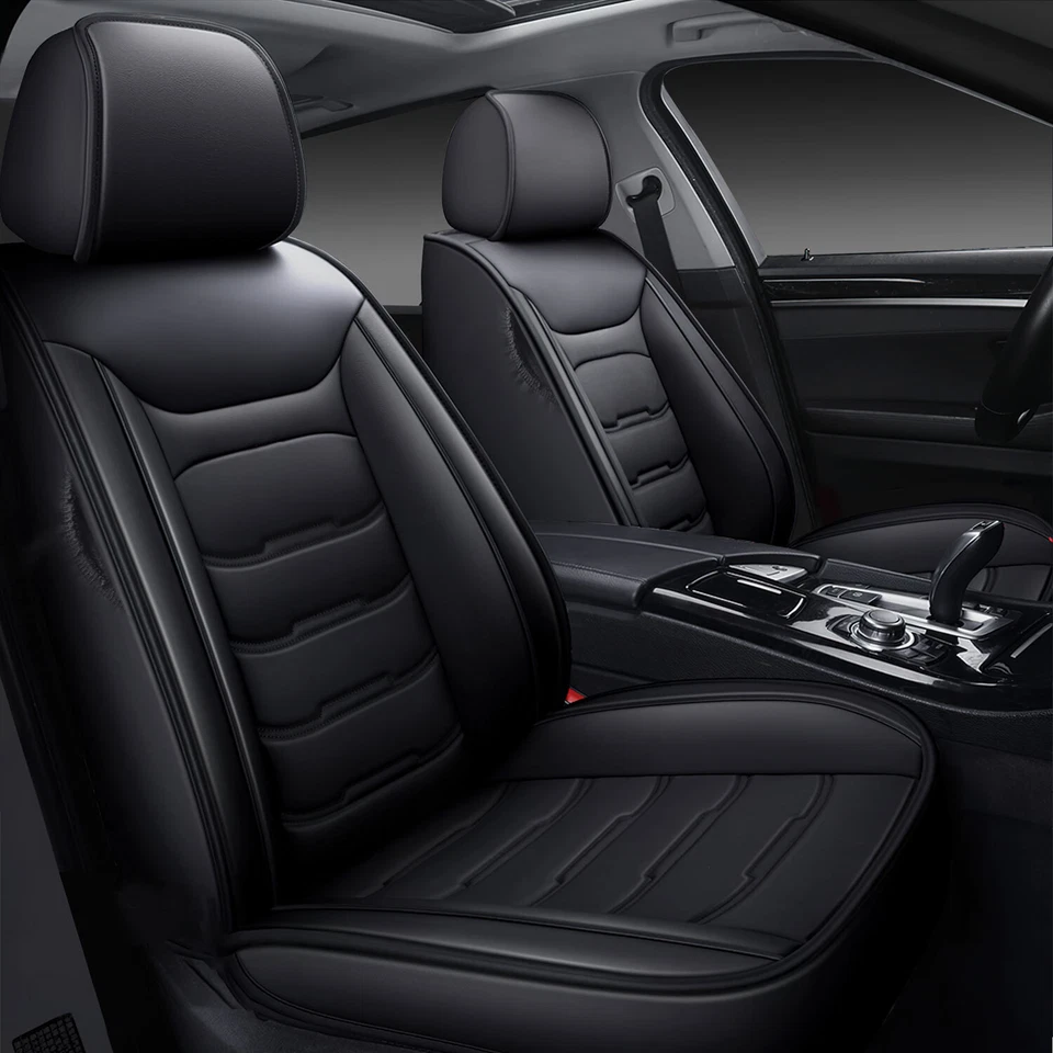 For Toyota Corolla Car Seat Covers 5 Seat Full Set Leather Front Rear Cushion - Image 2 of 4