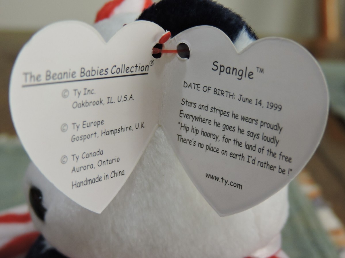 1999 Ty Beanie Baby Spangle the Bear with a white face. | eBay display picture 1