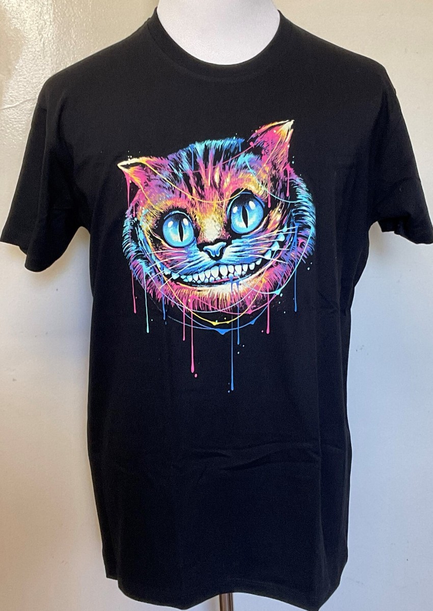 Colorful Psychedelic Cheshire Cat by Glitchygorilla T-Shirt