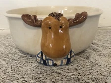 Large Vintage Harry and David Moose Bowl Ceramic