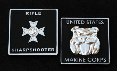 RIFLE SHARPSHOOTER CHALLENGE COIN US MARINES VETERAN PIN UP M16 M14 M1 GIFT 