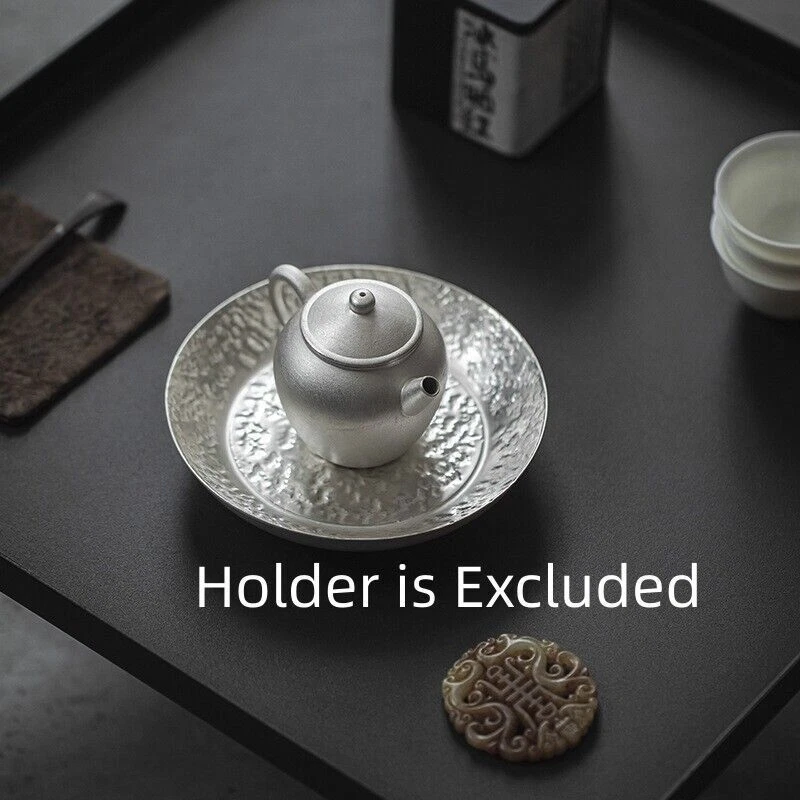 Pure Silver Tea Pot Ball Shaped Infuser Holes Sterling Silver Ceramic Pot 3.4oz - Image 2 of 4